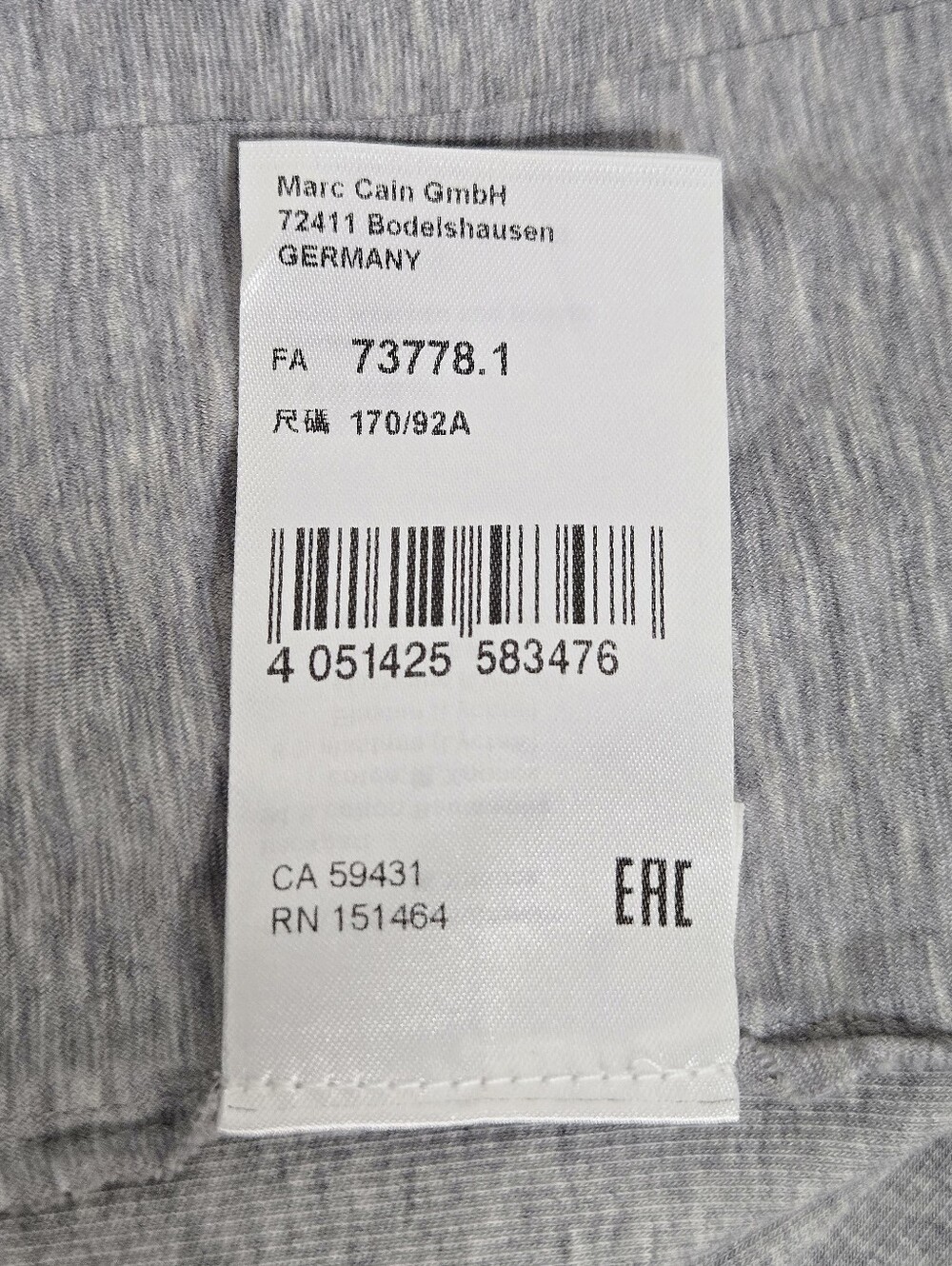 Marc Cain Light Grey 100% Cotton Blazer, Size N4 (8) ~ VGUC - Picture 10 of 11